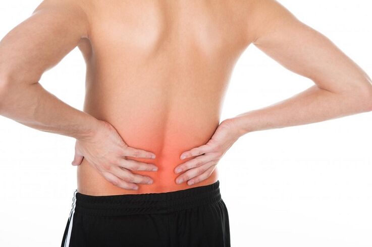 Schmerzen im unteren Rücken bei Osteochondrose